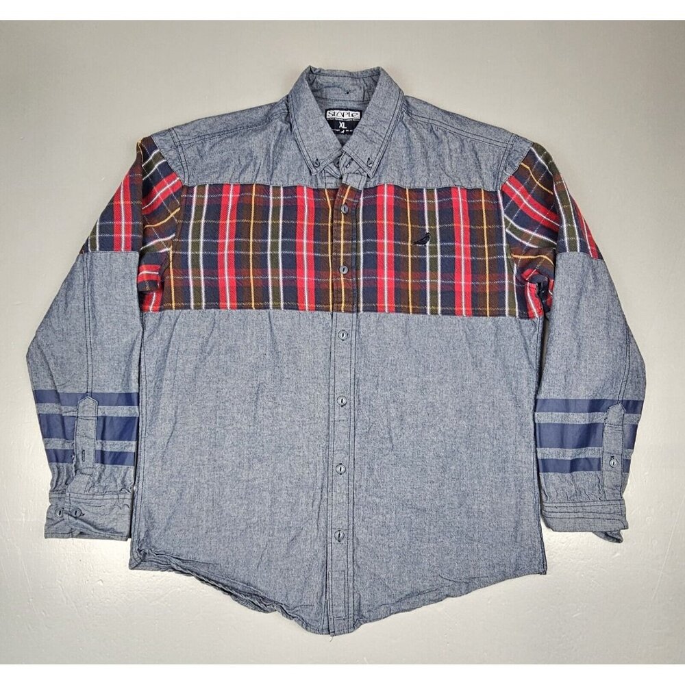 Staple Shirt Mens‎ XL Blue Chambray Long Sleeve Button Down Pigeon Industry.